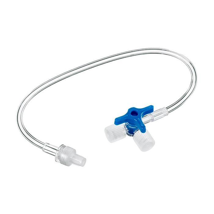 3 WAY STOP COCK WITH 10CM EXTENSION POLYMED