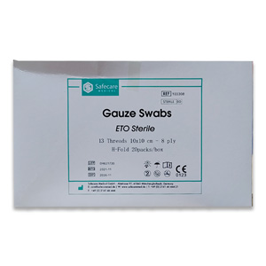 GAUZE SPONGE 10X10 8PLY STERILE 13THREADS (100PCS/BOX)