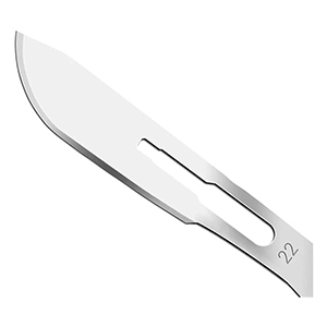 SURGICAL BLADE NO.22 ,100/BX SAFECARE