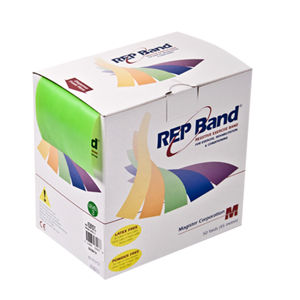 REP BAND LATEX-FREE EXERCISE BAND,LIME 50 YARD