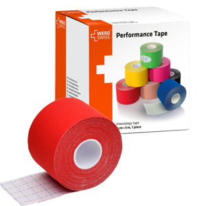 KINESIOLOGY TAPE RED 5cm X 5m (WERO SWISS)