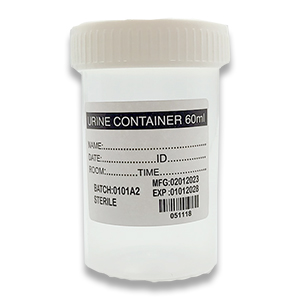 URINE CONTAINER 60 ML STERILE