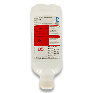 DEXTROSE 500ML 5% GULF INJECT