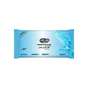 ALL DAY COMPLETE BATH SYSTEM SOFT ALOE VERA TOWELS,8 SHEETS