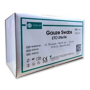 GAUZE SPONGE 10 X10 12PLY STERILE 19X15 (100PCS/PKT)