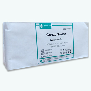 GAUZE SPONGE 5X5 8PLY NONSTERILE 19X15 (100/PKT )